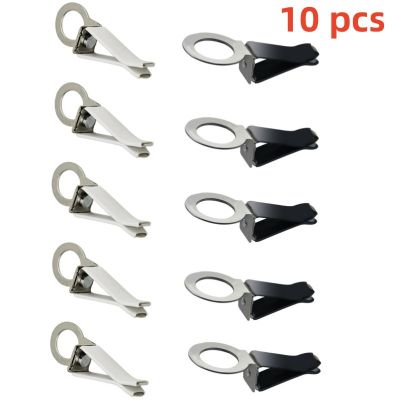 10pcs Auto Air Conditioner Air Outlet Perfume Clip White Stainless Steel Perfume Glass Bottle Fittings Air Freshener Clip