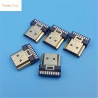 PUNTA ตัวเชื่อมสีทองสำหรับซ่อมแซมชนิดขั้วตะกั่วเต้ารับ PCB ชนิดหนึ่งด้วย HDMI หัวเชื่อมปลั๊ก19พิน