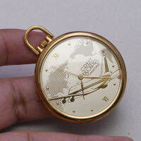 นาฬิกา Vintage มือสองญี่ปุ่น Pocket Watch นาฬิกาพก Great Escape ระบบ QUARTZ ทรงกลม กรอบทอง หน้าทอง หน้าปัด 41มม. ตัวเรือนสแตนเลสใช้งานได้ปกติ สภาพดี ของแท้ ไม่กันน้ำ