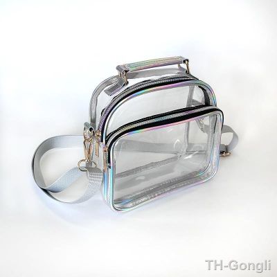 【hot】✇  Fashion Holographic Leather Crossbody Stadium Approved Purse Transparent Messenger