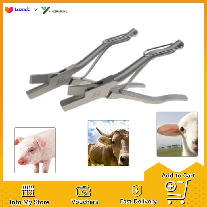 Pig Ear Notcher Pliers Stainless Steel Ear Mark Cutter Plier for Pig