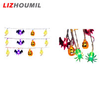 LIZHOUMIL ไฟฮาโลวีน LED 20ดวง10FT กันน้ำฟักทองไฟสตริงใช้แบตเตอรี่ไฟประดับสวยงาม8โหมดแสงพร้อมตัวจับเวลาสำหรับตกแต่งฮาโลวีน