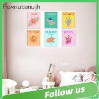 FOXNUTANUJH 9 Pcs 8x10inch โปสเตอร์ศิลปะติดผนังสำหรับท่องเที่ยว สีสันสดใส ไร้กรอบ โปสเตอร์สำหรับห้องพักหอพักวิทยาลัยสีชมพู สวยงามสวยงาม พิมพ์สีสันนามธรรมความงามกระโหลกประดับห้อง ห้องนอนและห้องนอน