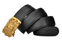 Chinese Dragon Belt for Men Fashion Genuine Leather Strap Luxury Automatic Buckle Mens Belt Cummerbunds Ceinture Homme 2022