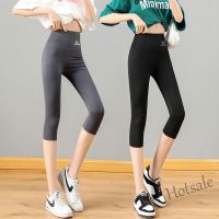 【hot sale】✔ D19 Seven-point Shark Pants Womens Outerwear Summer Thin Ice Silk Leggings Tight-fitting Belly-cutting Hip-lifting Yoga Pants