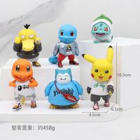【CW】Anime Pokemon Cute Cartoon Action Figures Snorlax Charmander Bulbasaur Psyduck Pikachu Figures Birthday Gifts for Kids Girls