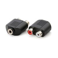 【CW】 3.5mm Female to Dual RCA Stereo Connector 1 Adapter Y Splitter Audio Converter