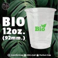 แก้วพลาสติก Bio FP-12oz. Ø92  พร้อมฝา (50ชุด)