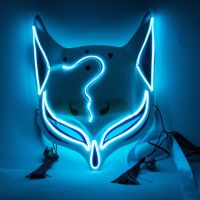 PVC Halloween Clubbing Lighted Kitsune Fox LED DIY Costume Rave Cosplay EDC Party Party s