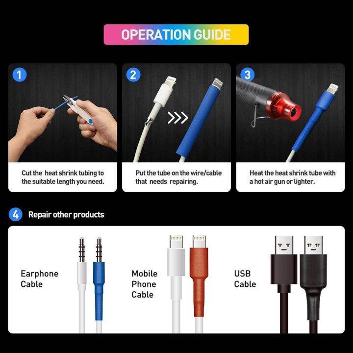 2-1-shrinkable-wire-heat-shrink-tube-set-shrinking-wrap-tubing-wire-connect-cover-with-300w-hot-air-gun-cable-protect-sleeve-kit