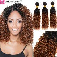 DreamDiana T1B วิกผมไล่เฉดสี Ombre Malaysian Hair/30 10 -26 L ผมเรมีผมหยิกประหลาดประหลาด1/3/4มัด100มัดเส้นผมมนุษย์สีน้ำตาลแบบไล่เฉด