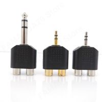 Audio stereo 3pole 3.5mm 6.5 6.35mm Male Plug To 2 Dual Rca Female Jack 1/4 inch Y Splitter Connector Converter AV Adapter M20