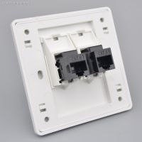 ☁❖◄ 1Pcs 86x86mm Female To Female CAT6 Gigabit Dual-Pass Network Wall Plug RJ45 LAN Faceplate Internet Straight Plug Outlet