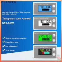 CHANFEN จอ LCD แสดงผล ตัวแสดงความจุแบตเตอรี่ DC8-100V ลิเธียม LiFePO4เซลล์ตะกั่วกรด โวลต์มิเตอร์แบบดิจิตอล ที่มีคุณภาพสูง มืออาชีพอย่างมืออาชีพ เครื่องวัดแรงดันไฟฟ้า