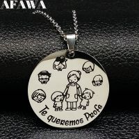 We love you Professor te queremos profe Stainless Steel Necklaces Teacher Necklaces Pendants Jewelry pendientes N1826