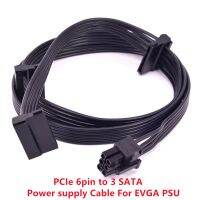 PCI-e สายแหล่งจ่ายไฟซาต้า6Pin 1ถึง3สำหรับ EVGA SuperNOVA G2 G3 G5 GP GM B3 P2 PQ 1050 1000 750 650 550 450 GQ PS GS NEX 1500 750G 650G 750B