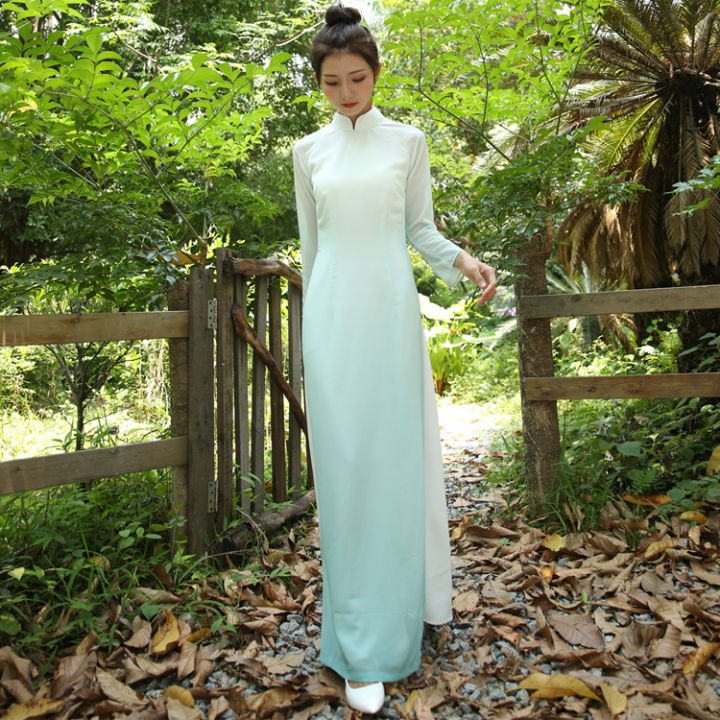 lansewei-original-design-สไตล์เวียดนาม-aodai-ปรับปรุง-cheongsam-long-tea-flag-ปรับปรุง-cheongsam