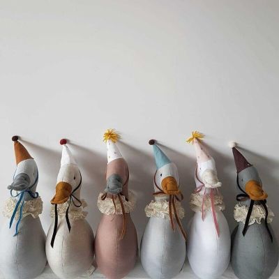 Nordic Style Duck Shape Wall Decoration Plush Toy Pillow Animal Hanging Wall Hanging Childrens Room Decoration Shooting Props