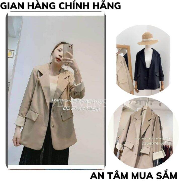 FREESHIP MAX  Áo khoác vest nữ thời trang hàn quốc Áo blazer 2 lớp cao cấp  hot trend Áo vest nữ trơn form rộng QCCC  Lazadavn