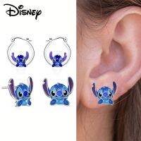 Disney Stitch Dangle Earrings Cartoon Ear Pendants Metal Earring Delicate Female Fashion Jewelry Accessories Woman Girl Gift