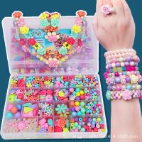 diy childrens beaded toys puzzle handmade material bag girls baby wear beads girl necklace bracelet toys