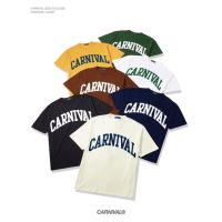 เสื้อยืดคุณภาพดี ? 【】[พร้อมส่ง แท้]SS22 COLLEGE เสื้อยืดโอเวอร์ไซส์CARNIVAL