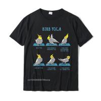 Funny Cockatiel Yoga Poses Birb Memes Cute Parrot Doodle Tshirt Brand New Cosie St Tshirt Cotton Mens Shirt 100% cotton