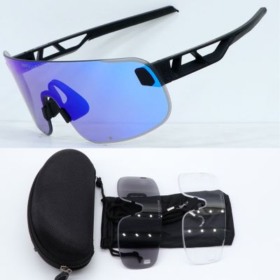 แว่นตาจักรยานสำหรับผู้ชายและผู้หญิงจักรยานเสือภูเขาแว่นตาป้องกันแว่นตา POC ชุดแว่นตาขี่จักรยานโพลาไรซ์กีฬากลางแจ้ง