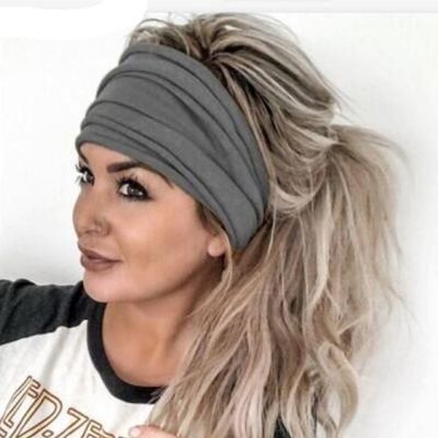 【cw】 10 StylesStretch Wide HeadwrapRunning Bandage Hair Bands YogaTurban Elastic Headband Cotton Headwear