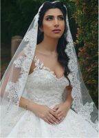 One Layer Cathedral Wedding Veils Long Lace Bride Accessories Hair Accessories