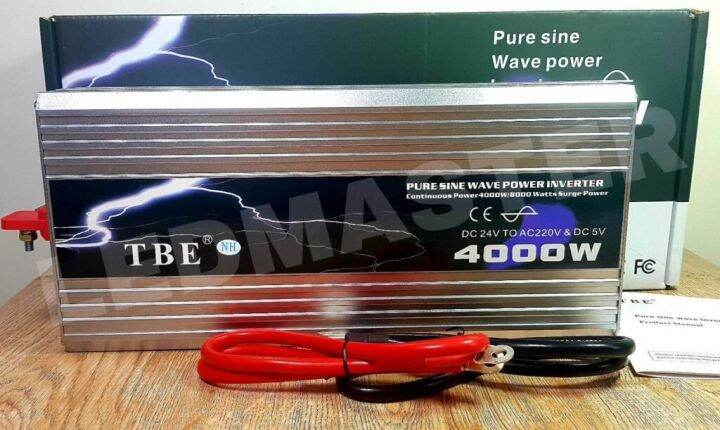 เเท้-ขาย10ปี-เชื่อถือได้-tbe-เครื่องเเปลงไฟ-pure-sine-wave-power-inverter-4000w-24v-อินเวอร์เตอร์-เครื่องแปลงไฟรถเป็นไฟบ้าน-คลื่นกระเเสไฟนิ่ง-dc-24-v-to-ac-220v-หม้อแปลงไฟ-ใช้สำหรับเเปลงไฟแบตเป็นไฟบ้า