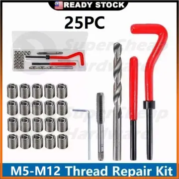 M6 x 1.0mm Thread repair kit / helicoil 25pc set damaged thread