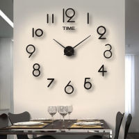 2D3D นาฬิกาแขวนขนาดใหญ่ Reloj De Pared DIY นาฬิกาควอตซ์กระจกอะคริลิคสติกเกอร์ Horloge Murale Home Decor นาฬิกา Modern Design