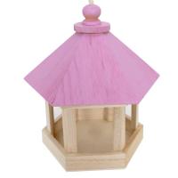 Gazebo รูปร่างที่ให้อาหารนกแขวน Bird House Hut สำหรับ Hummingbirds