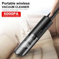 Handheld Wireless Car Vacuum Cleaner Powerful Cyclone Suction Rechargeable Vacuum Cleaner Wet/Dry Auto Portable Car Cleaner