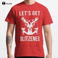 New LetS Get Blitzened Classic T-Shirt Cotton Men Tee Shirt Mens Tshirts Custom Aldult Teen Unisex Digital Printing Tee Shirt
