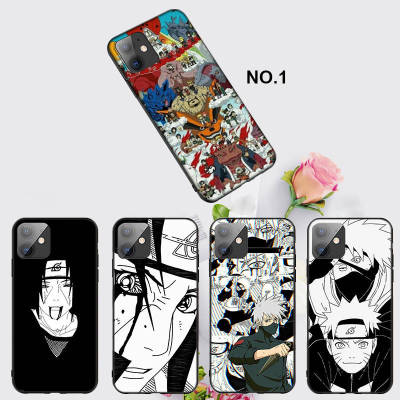 Casing หรับ iPhone 14 13 11 Pro Max 11 Mini 8+ 8 Plus EL6 Anime Comic Naruto Pattern Phone เคสโทรศัพท์ อ่อนนุ่ม TPU Shockproof Black ปก