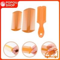 POPOUSHOP 3PCS เหาฟันสองข้างหวีผมพกพาหนังศีรษะนวดหวี (สีส้ม)