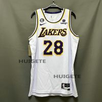 Mens New Original NBA Los Angeles Lakers 28 Rui Hachimura 2022-23 Association Edition Jersey White Swingman Heat-pressed