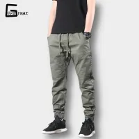 LIVE GREAT Overalls men and women tide brand spring and autumn Korean trend pants ins loose straight wide-leg nine-point casual trousers