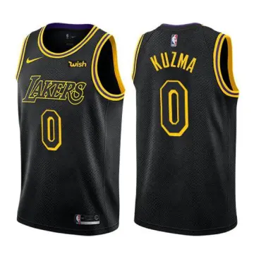 Men 0 Kyle Kuzma Jersey City Edition Black Los Angeles Lakers