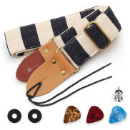 SZC 1 Bộ Đàn Ukulele Dây Đeo Đàn Guitar Dây Đeo Guitar Điện Dày Kẻ Sọc