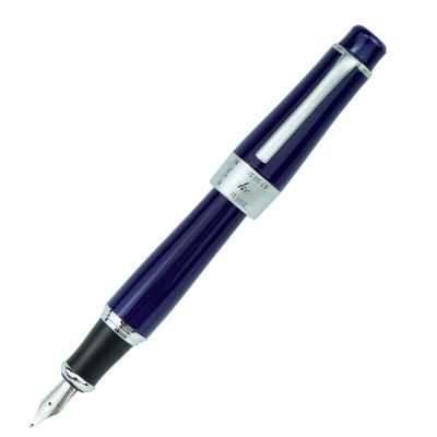 Duke 2009 Metal Fountain Pen Dark Blue Memory Charlie-Chaplin Heavy Big Size Medium Bent Nib Business Office School Gift Pen