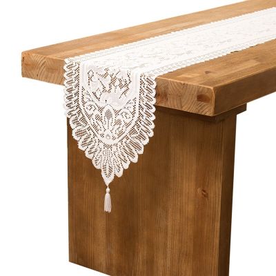 1PC Christmas Table Runner Lace Table Runner Christmas Flower Lace Table Cover for Home Kitchen Tablecloth Wedding Party Supply