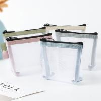 Fashion Transparent Mesh Makeup Case Organizer Storage Pouch Casual Zipper Toiletry Wash Bags Make Up Women Travel Cosmetic Bags