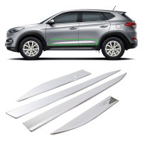 รถด้านนอกประตูด้านข้างแถบป้องกันสำหรับ Hyundai Tucson 2016 2017 2018 Chrome Molding Trim