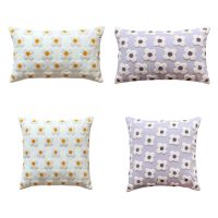 Elegant Small Flower Tufted Lumbar Throw Pillow Case Nordic Modern Embroidery Decorative Cushion Cover for Bed Sofa