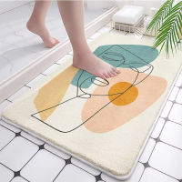 【cw】Absorbent Bathroom Bath Mat Quick Drying Coral Fleece Bathroom Rug Non-slip Entrance Doormat Floor Mats Car Pad Home Decor ！