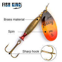 【cw】FISH KING 1PC Long cast 4#-18g 5#-24g Spinner Lure Bait Spoon Lures pike Metal Fishing Lure Bass Hard Bait With Hooks 【hot】