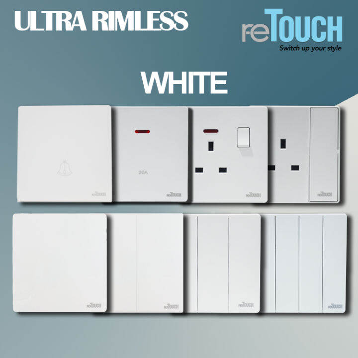 Retouch Ultra Rimless Socket and Slim Modern Switch Design Door Bell ...